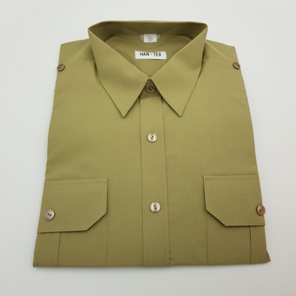Koszulo-bluza oficerska MĘSKA z krótkim rękawem w kolorze khaki  wz 301/MON