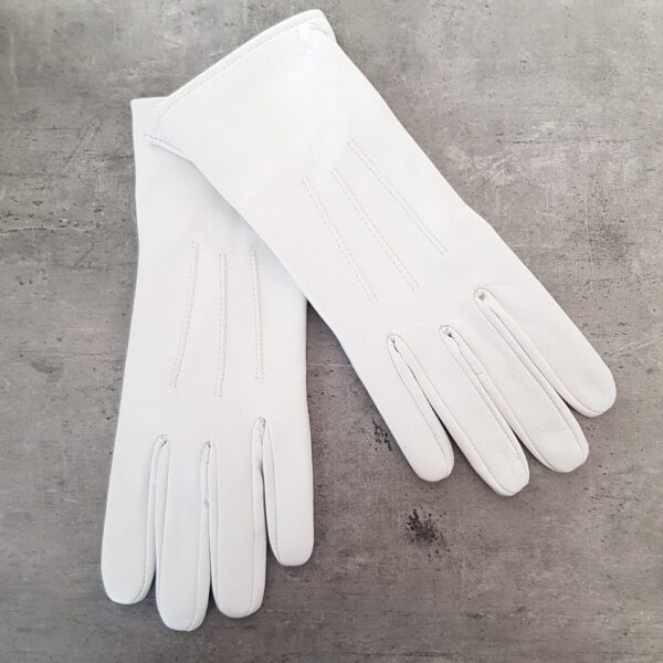 Rękawiczki skórzane białe