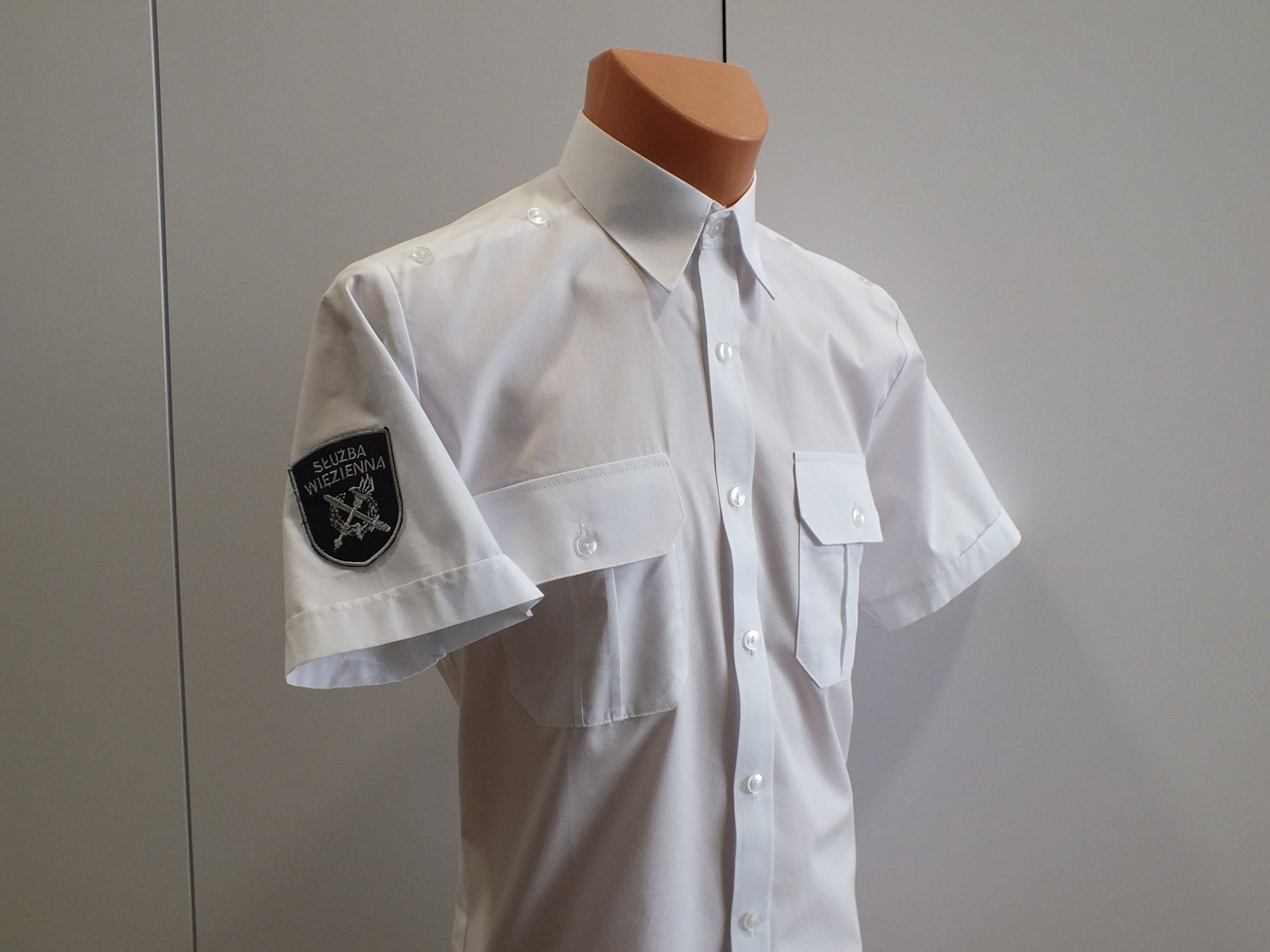 Koszulo-bluza biała MĘSKA z krótkim rękawem SW